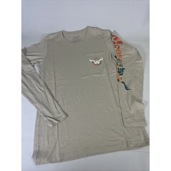 Moosejaw Long Sleeve Logo Tee Women's Casual Outdoor Lifestyle T-Shirt Top NWT - Picture 2 of 10